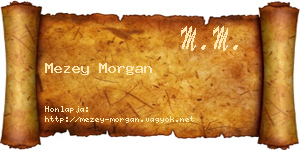 Mezey Morgan névjegykártya